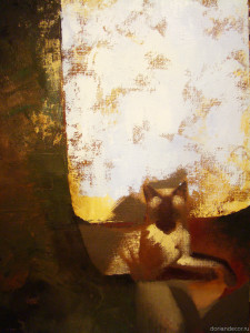 Irina Agalakova - "Thai cat". Oil on canvas 2005.