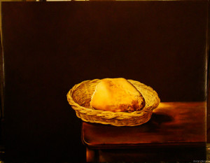 Ирина Агалакова — копия с картины Сальвадора Дали «Корзинка с хлебом».