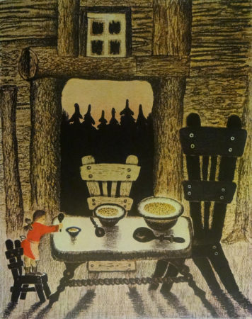 Юрий Васнецов. Иллюстрация к сказке Л.Н. Толстого "Три медведя". 1935 г.