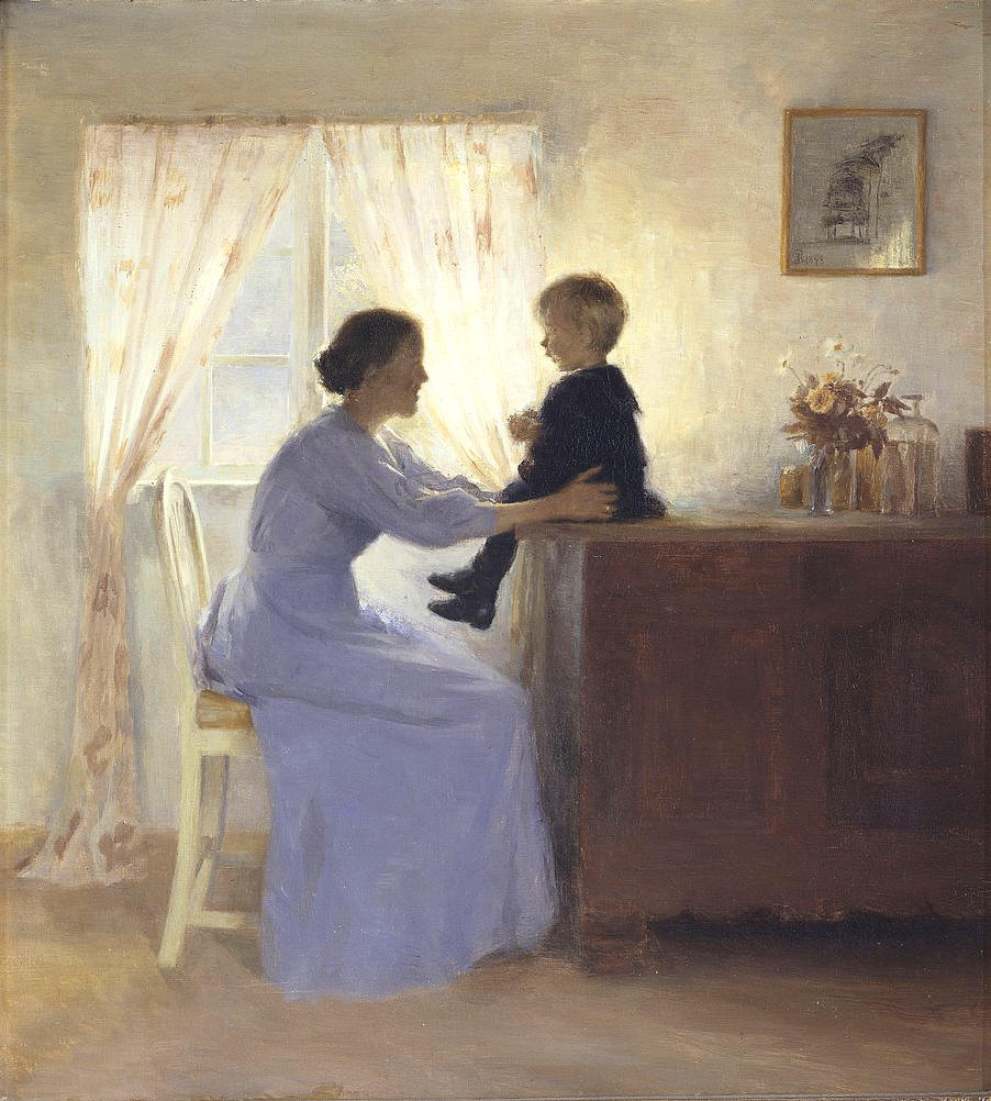 Peter Vilhelm Ilsted - Mother and Child in an Interior (1898)